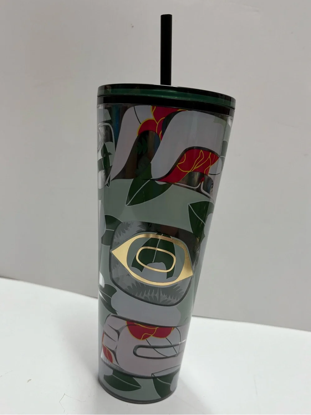 Starbucks Alison Bremner Cold Tumbler Cup with Straw 24oz